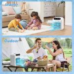 BougeRV Portable Air Cooler Fan 3 in 1 Rechargeable Fan with 2 Mist Speeds and Powerful Wind, Mini Multifunctional Cooling Fan for Bedroom, Office, Camping - Image 12