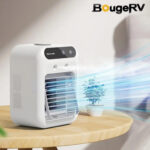 BougeRV Portable Air Cooler Fan 3 in 1 Rechargeable Fan with 2 Mist Speeds and Powerful Wind, Mini Multifunctional Cooling Fan for Bedroom, Office, Camping - Image 9
