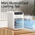 BougeRV Portable Air Cooler Fan 3 in 1 Rechargeable Fan with 2 Mist Speeds and Powerful Wind, Mini Multifunctional Cooling Fan for Bedroom, Office, Camping - Image 7