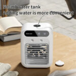 BougeRV Portable Air Cooler Fan 3 in 1 Rechargeable Fan with 2 Mist Speeds and Powerful Wind, Mini Multifunctional Cooling Fan for Bedroom, Office, Camping - Image 6